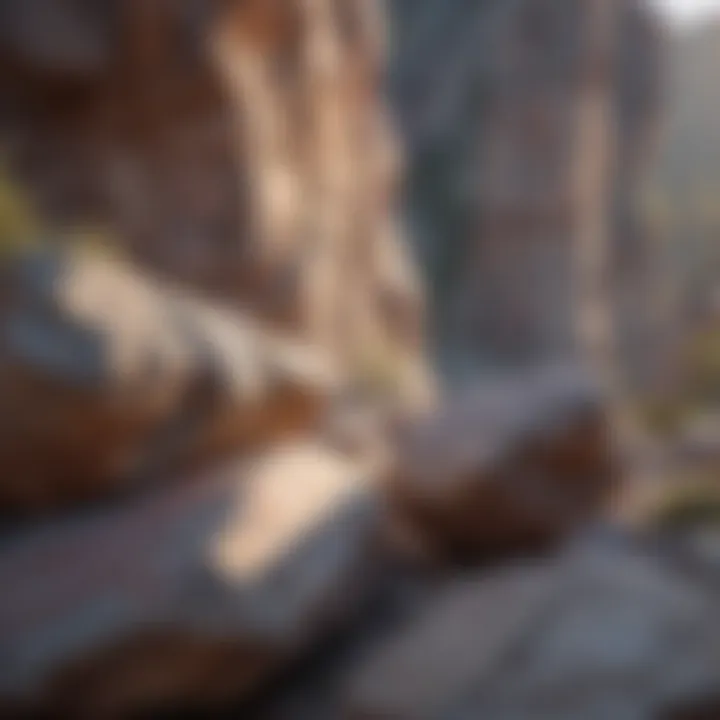 Natural landscape featuring quartzite cliffs, emphasizing its durability and beauty.