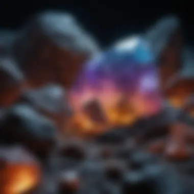 Fluorescent Minerals Revealed Fluorescent minerals under ultraviolet light