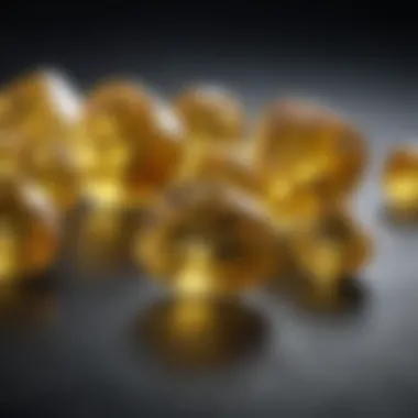 Selection of Yellow Apatite Gemstones A selection of yellow apatite gemstones cut into various shapes for the jewelry industry.