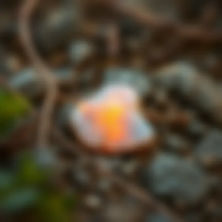 Natural setting where fire opals can be found