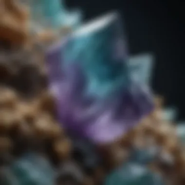 Intricate Details of a Fluorite Gem Close-up view of fluorite gem with intricate details