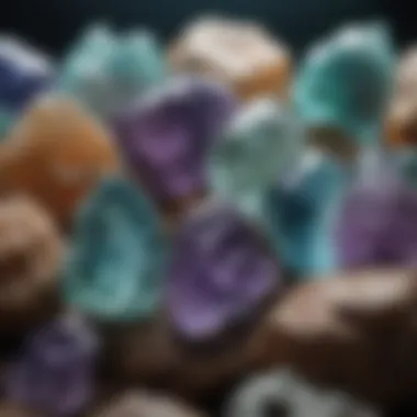 Diverse Collection of Fluorite Specimens A collection of various colored fluorite specimens