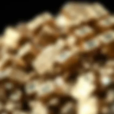 Intricate Crystalline Formation Close-up view revealing the crystalline structure of pyrite