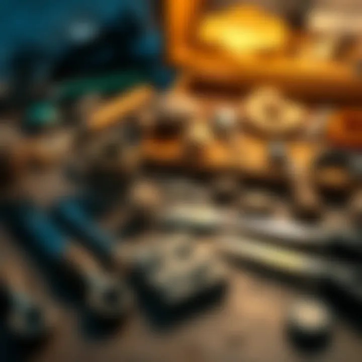 Tools for Fossil Preservation Fossil care and maintenance tools laid out