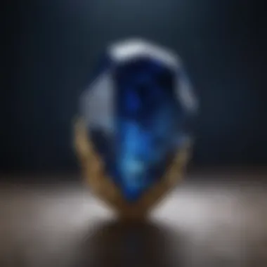 A brilliant sapphire showcasing its deep blue color and clarity.