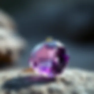Amethyst Charm: A Gem of Tranquility and Balance A captivating amethyst with its unique purple shades and facets.