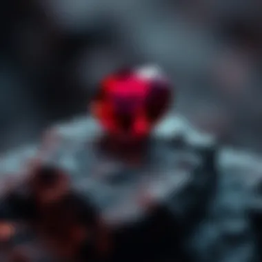 Ruby Resplendence: The King of Gems in All Its Glory A radiant ruby displaying its intense red color and brilliance.