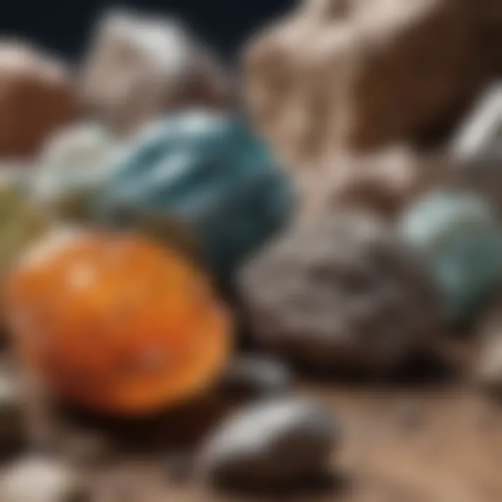 Visual representation of various mineral types and their properties