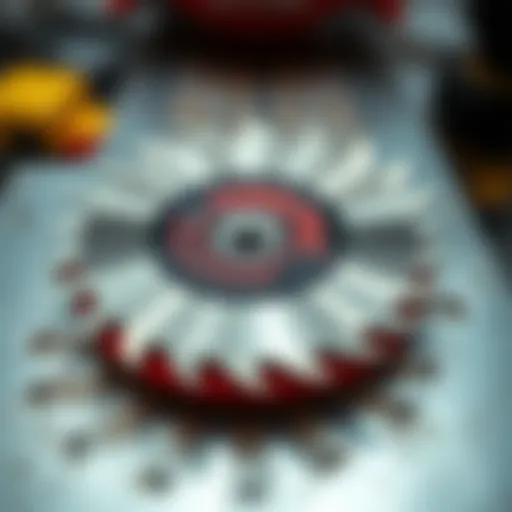 Precision Blades of Harbor Freight Rock Saw Close-up view of Harbor Freight rock saw showcasing its precision blades