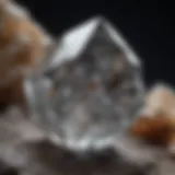 A close-up view of a genuine crystal showcasing its natural facets and clarity.