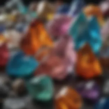 Diverse Color Spectrum of Crystals A vibrant array of crystals displaying various colors