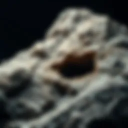 Close-up of igneous rock showcasing its crystalline structure