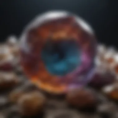 Intricate Beauty of Large Gemstones Close-up view of a stunning large gemstone with intricate details