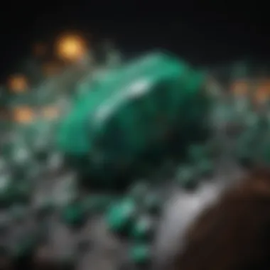 Artistic Expression with Malachite Malachite used in an artistic sculpture highlighting its vibrant hue.