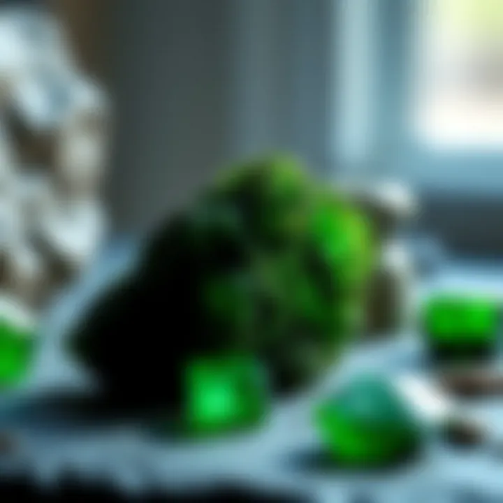 Authentic Moldavite Specimens for Enthusiasts Authentic moldavite specimens displayed for collectors