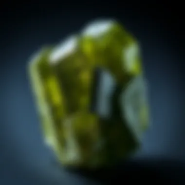 The Unique Texture and Color of Moldavite Moldavite crystal displaying its unique texture and color