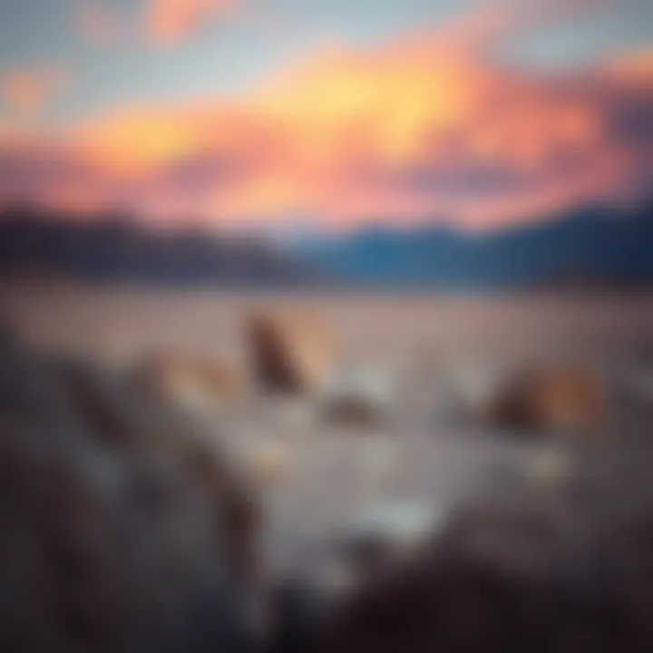 Death Valley's Majestic Twilight The arid landscape of Death Valley at dusk