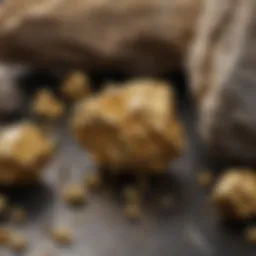 Close-up of a stunning natural gold nugget showcasing its unique shape and texture