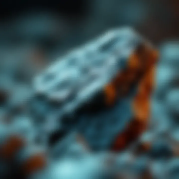 A close-up of a unique meteorite showcasing its texture and features