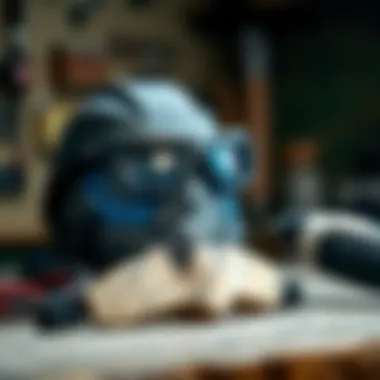 Safety gear including goggles and mask for stone polishing