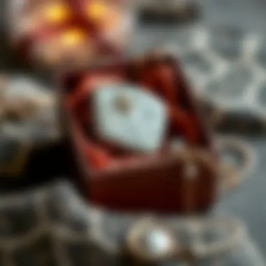 An elegant gift box containing a Petoskey stone, perfect for gifting