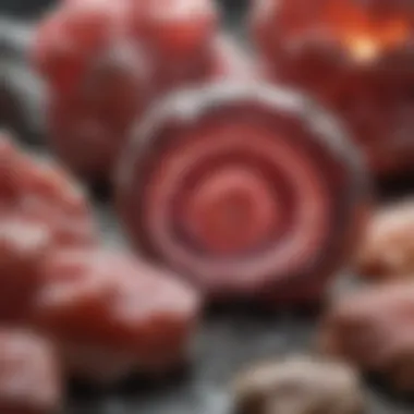 Natural rhodochrosite in its geological setting