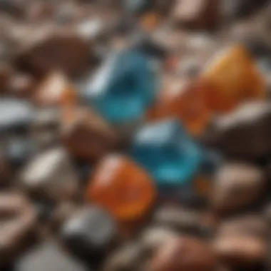 Minerals Suitable for Tumbling A vibrant display of minerals and rocks ideal for tumbling, highlighting their natural beauty.