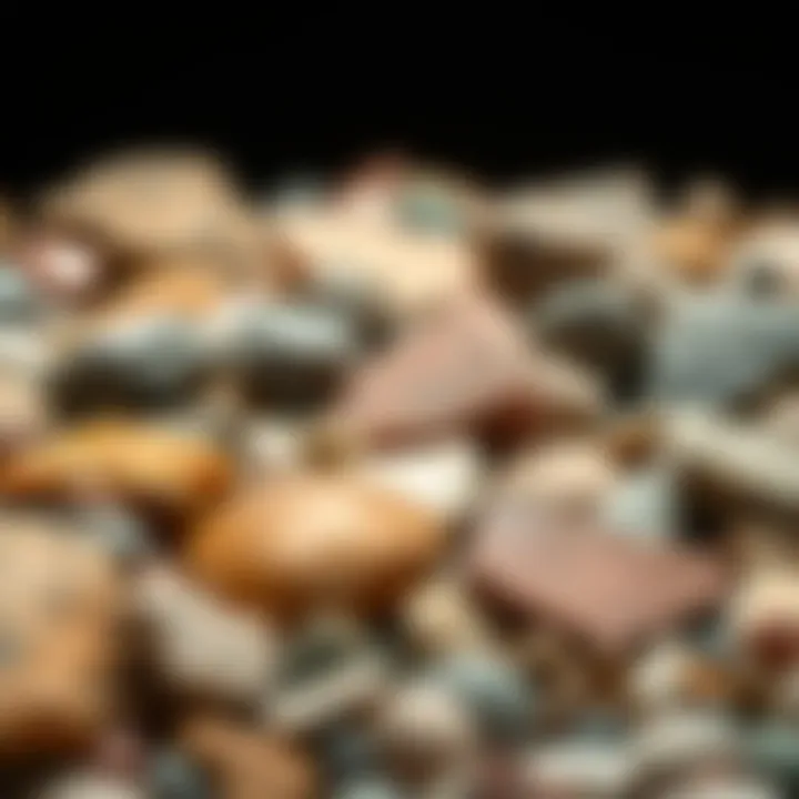 Diverse Rock Sample Collection A collection of various rock samples in different shapes and colors.