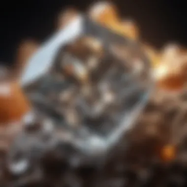 Close-Up View of a Mineral Mimicking Diamond Close-up of a mineral resembling diamond