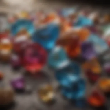 The Allure of Natural Gemstones A diverse array of colorful gemstones showcasing their natural brilliance.