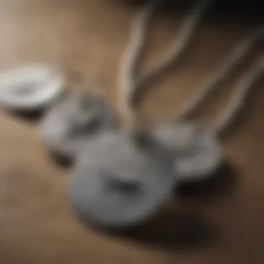 Stylish shark skin jewelry tags displayed as accessories
