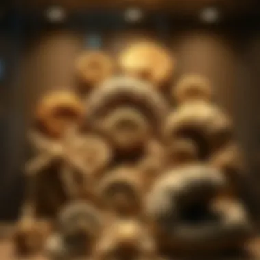 Exquisite Display of Stigmaria Collection Stigmaria fossils displayed in an elegant showcase