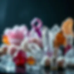 A vibrant display of various crystals showcasing their unique colors and textures.