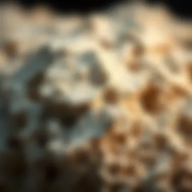 Physical properties of talc demonstrated through a close-up view