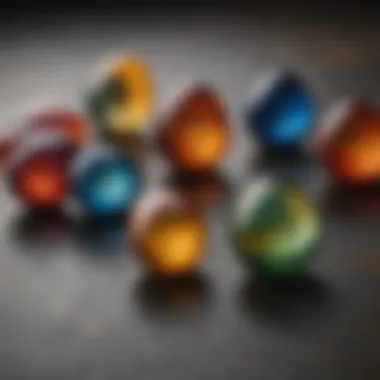 Elegant display of teardrop cabochons showcasing their unique forms and colors.