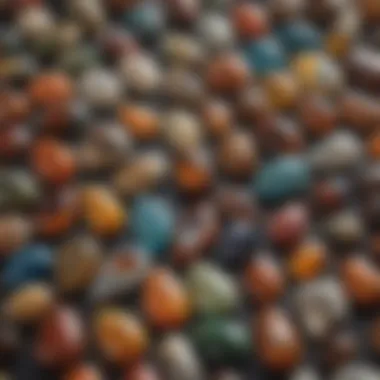 Diversity of Materials in Teardrop Cabochons Various types of teardrop cabochons arranged to illustrate diversity in materials.
