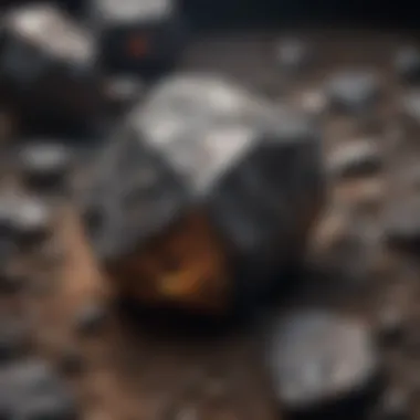 Unique Textures of a Meteorite Close-up view of a meteorite specimen showcasing unique textures