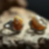 Beautifully crafted rock jewelry showcasing natural textures