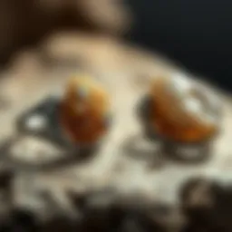 Beautifully crafted rock jewelry showcasing natural textures