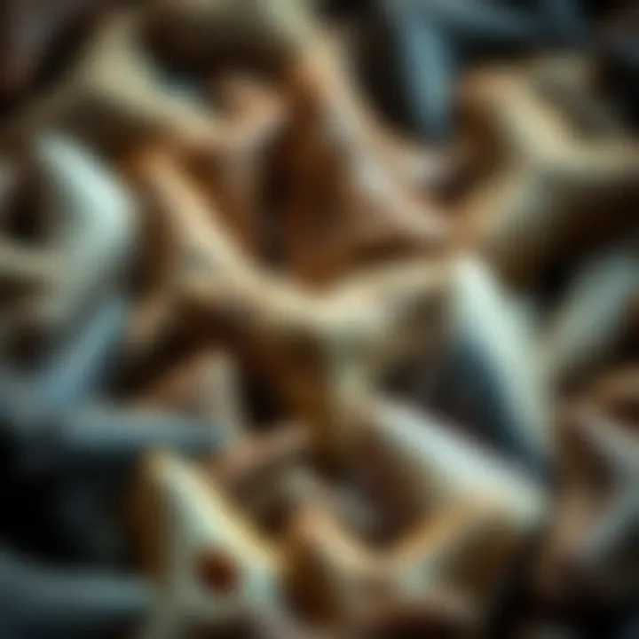 Diversity Among Different Shark Species An arrangement of various shark teeth from different species highlighting diversity