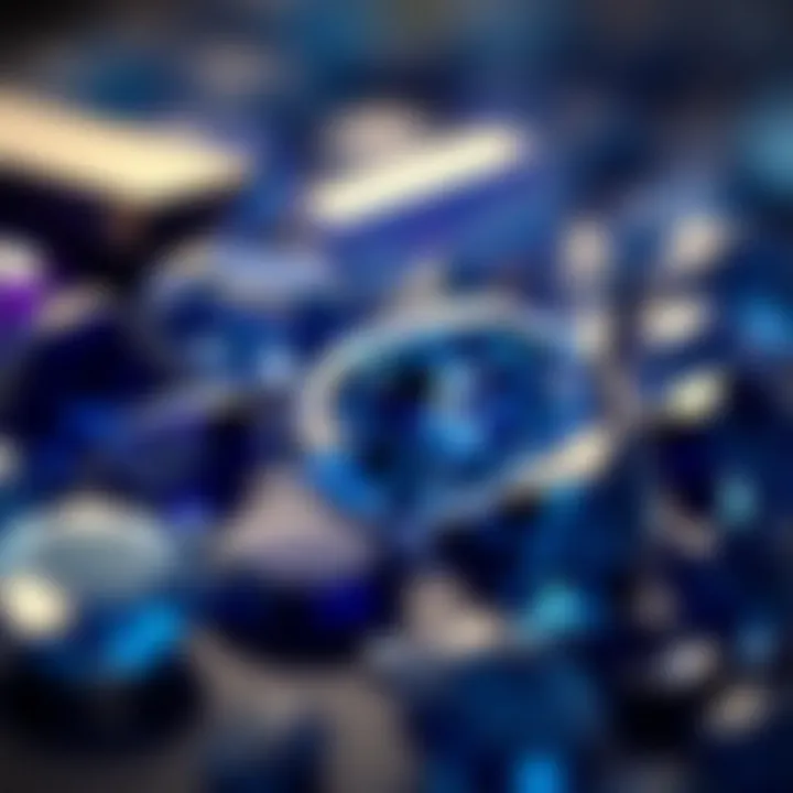 Sapphire Splendor Vibrant display of sapphires showcasing their deep blue hues