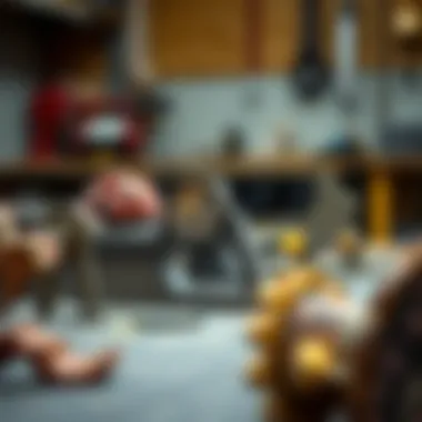 Different types of lapidary trim saws displayed for comparison