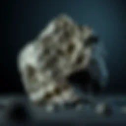 A meteorite specimen exhibiting unique surface features