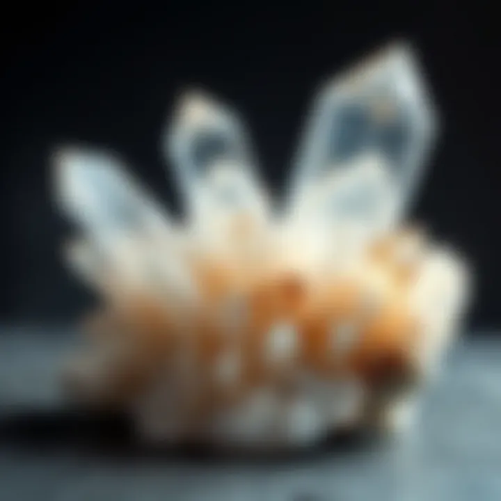 A stunning quartz crystal cluster showcasing its natural beauty