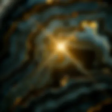 Intricate Patterns of Onyx Close-up view of onyx with intricate patterns and light reflection