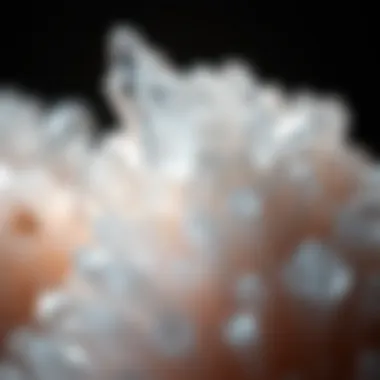 A close-up of a crystal structure highlighting its intricate details.