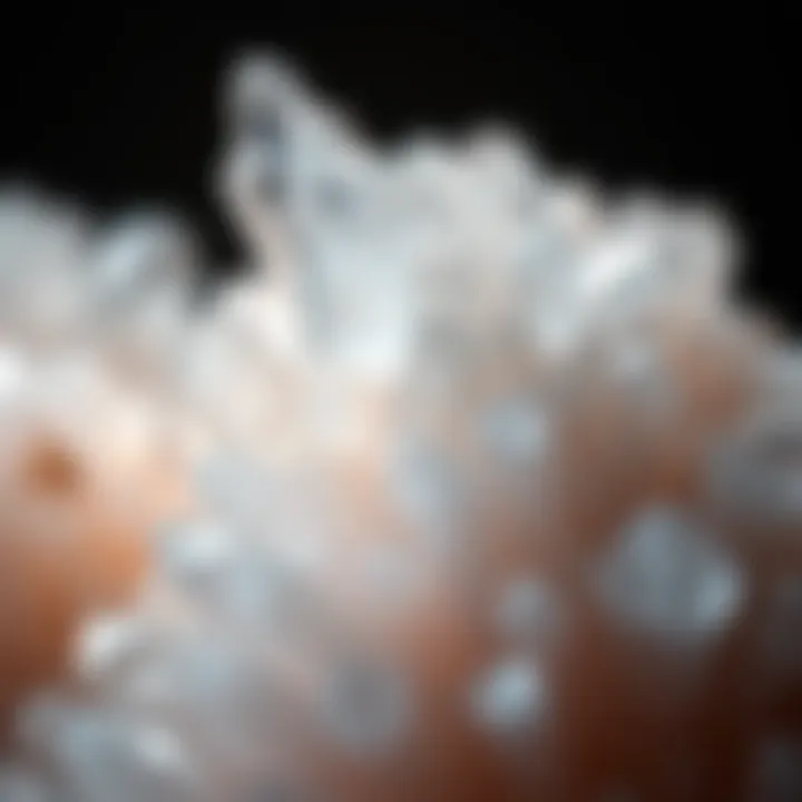 A close-up of a crystal structure highlighting its intricate details.