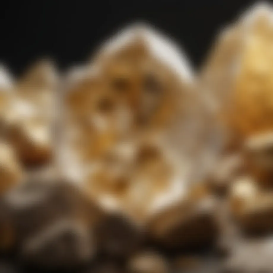 Stunning raw gold embedded in quartz