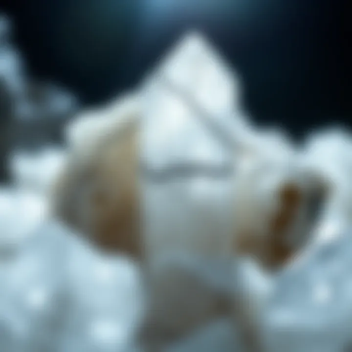 Metaphysical Exploration of Crystals Artistic representation of metaphysical properties associated with white crystals