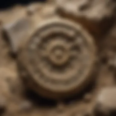 Fossils: Echoes of the Past An intricate fossil embedded in rock, representing ancient life and natural history